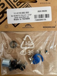 REAR SHOCK REMOTE SPARE PARTS - (INCLUDES PULLEY, CABLE STOP, CABLE PLATE, SPRING, BUSHING